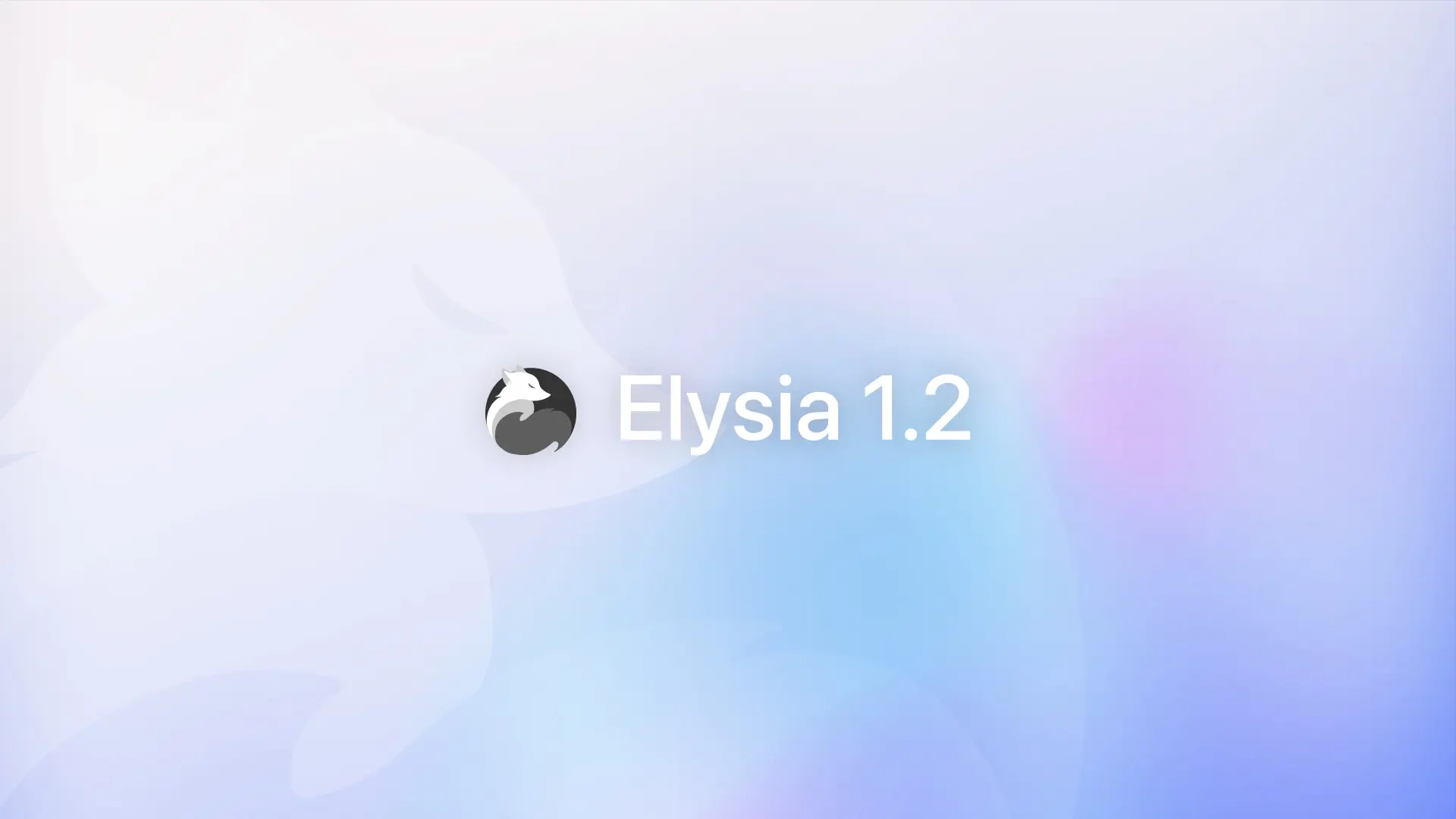 蓝紫色调背景中间有白色文本标签 Elysia 1.2